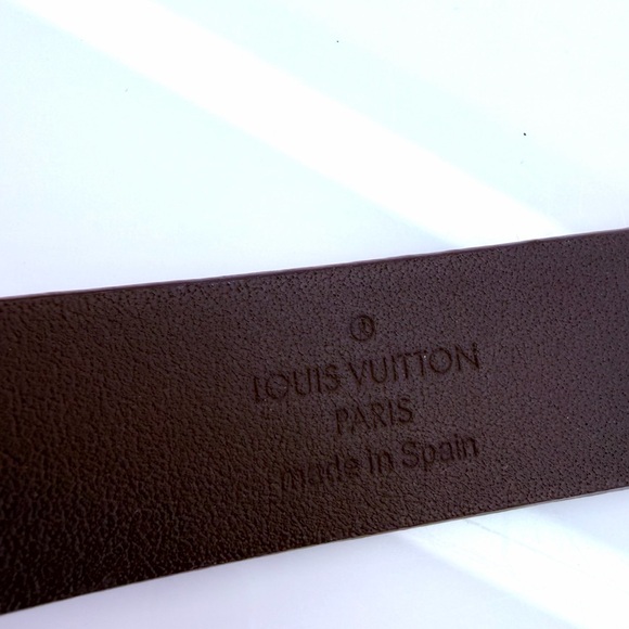Louis Vuitton Initiales 20mm Metallic Gunmetal Belt 75/30 - Picture 13 of 13
